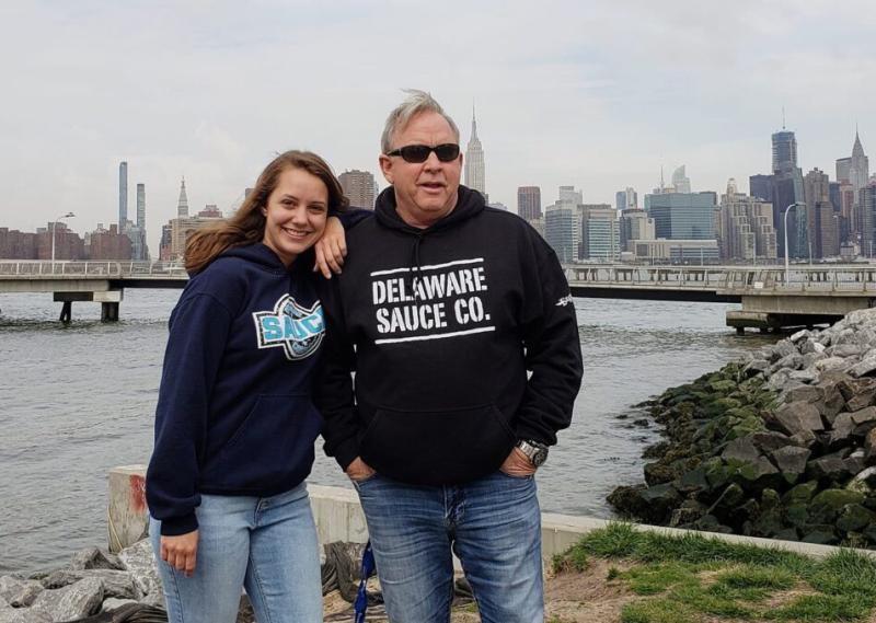 Rick Ewing engaged the talents of his daughter Cassie Ewing when she was just 10 years old. She shares his love for food and unique sauce recipes, and is now an integral part of the multi-state Delaware Sauce Company operation. SUBMITTED PHOTOS
